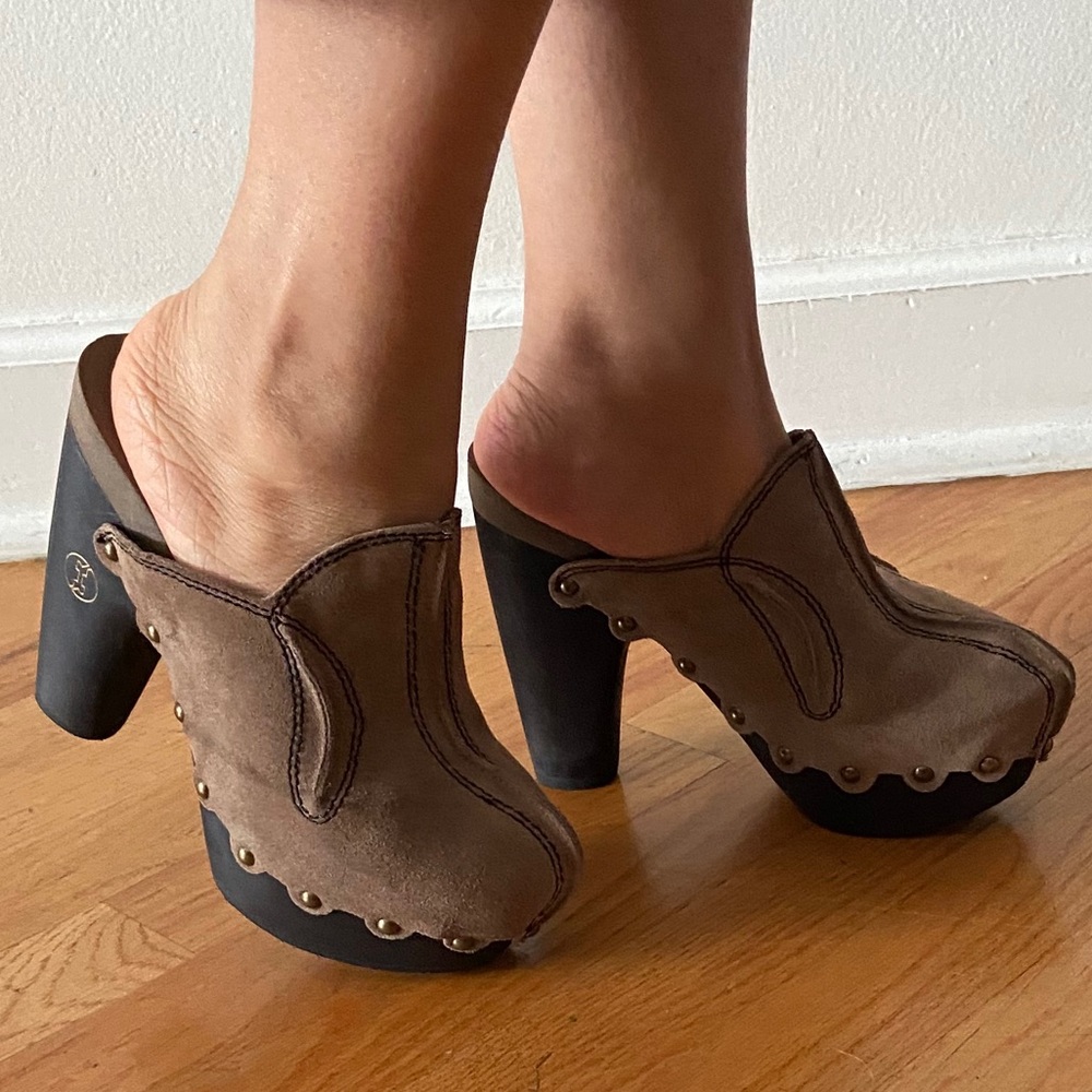 New Flogg Diana Suede High Heel Clog